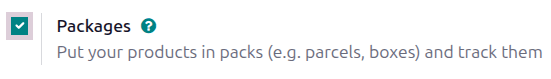 Enable Packages in the Inventory configuration settings.