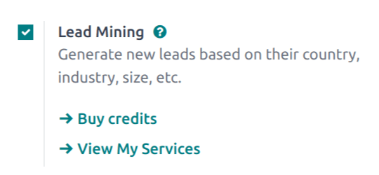 Activate lead mining in Axis CRM settings.